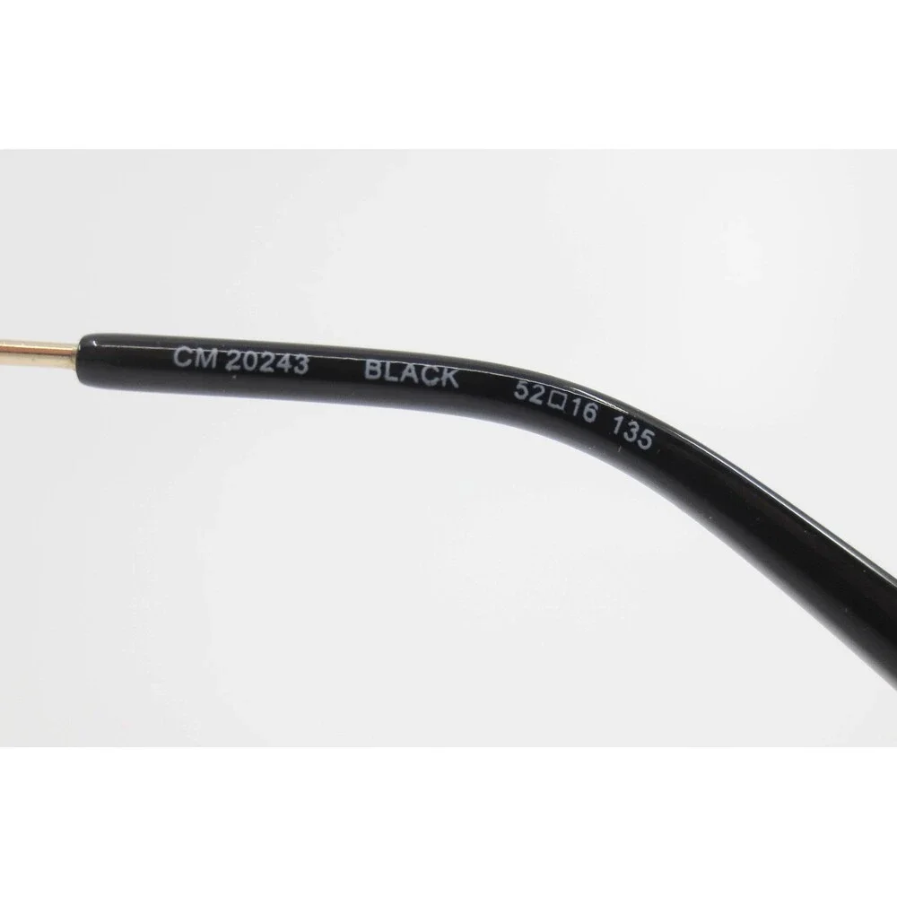Chelsea Morgan CM 20243 Black Gold Rectangular Eyeglasses Frames 52-16-135
